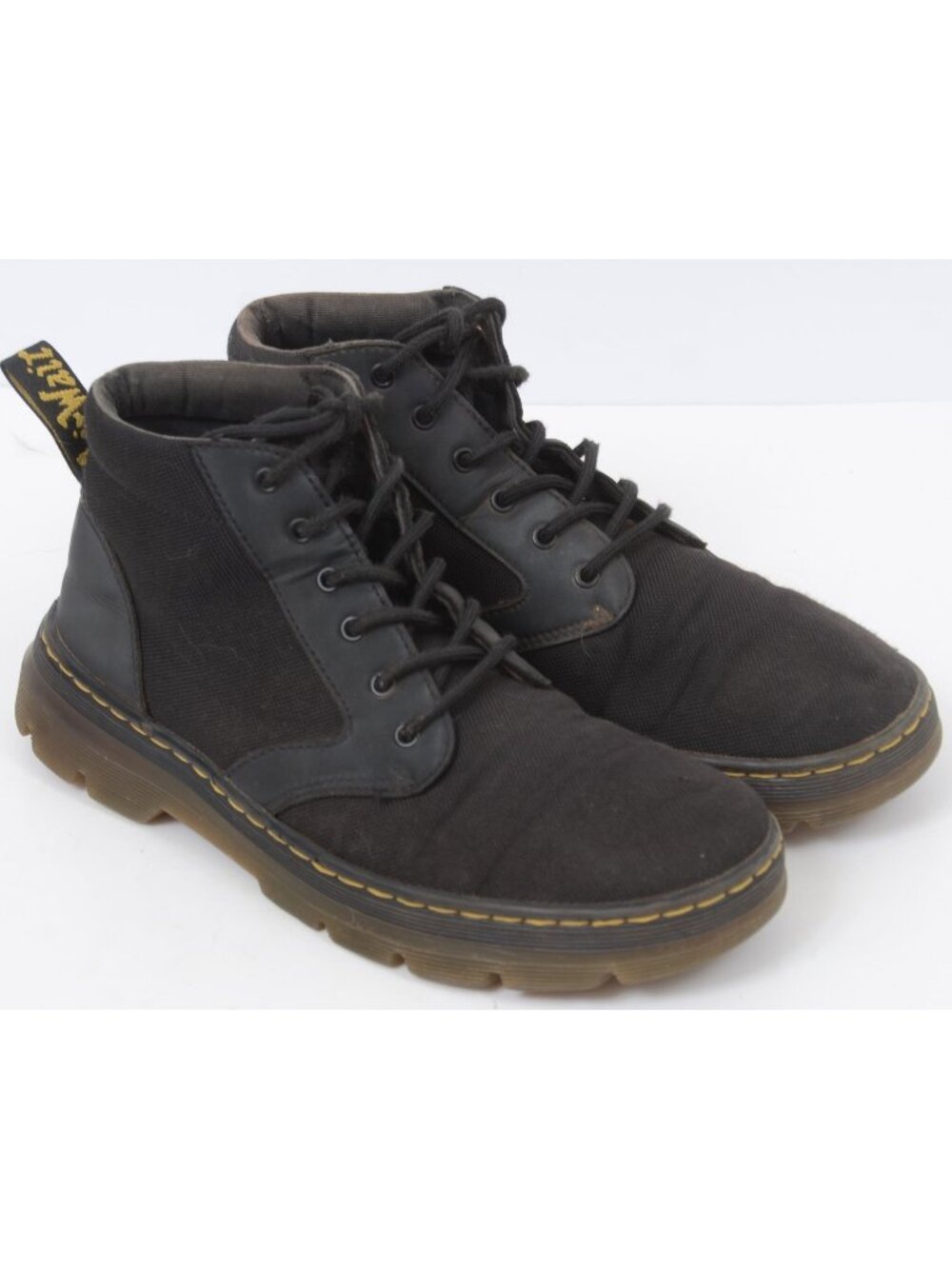 Dr. Martens Bonny Boots Men's 10 Women's 11 Black AirWair Nylon Leather Combat